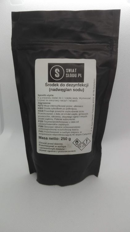 Nadwęglan sodu 250 g OXI – środek do czyszczenia i dezynfekcji sprzętu piwowarskiego przed warzeniem piwa