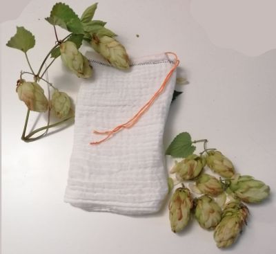 Woreczek muślinowy do chmielenia 100% bawełna – siateczka do chmielu do warzenia piwa
