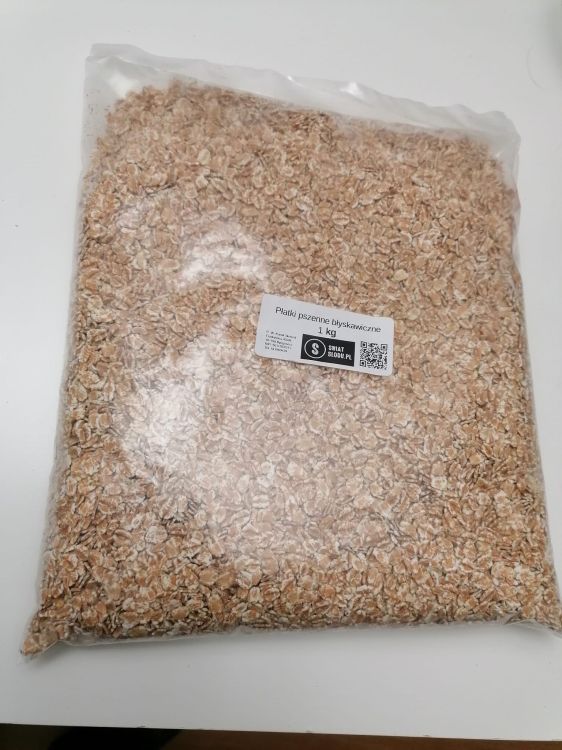 Płatki pszenne 1 kg w woreczku – dodatek do warzenia piwa poprawiający teksturę, pianę i pełnię warki